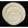 Bone/Gold Round Dinner Plate (10.5")